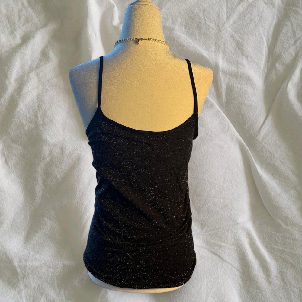 Bisou Bisou Black Glitter Cami - Picture 4 of 6
